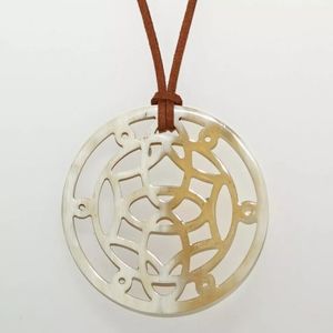 Handmade buffalo horn necklace pendant